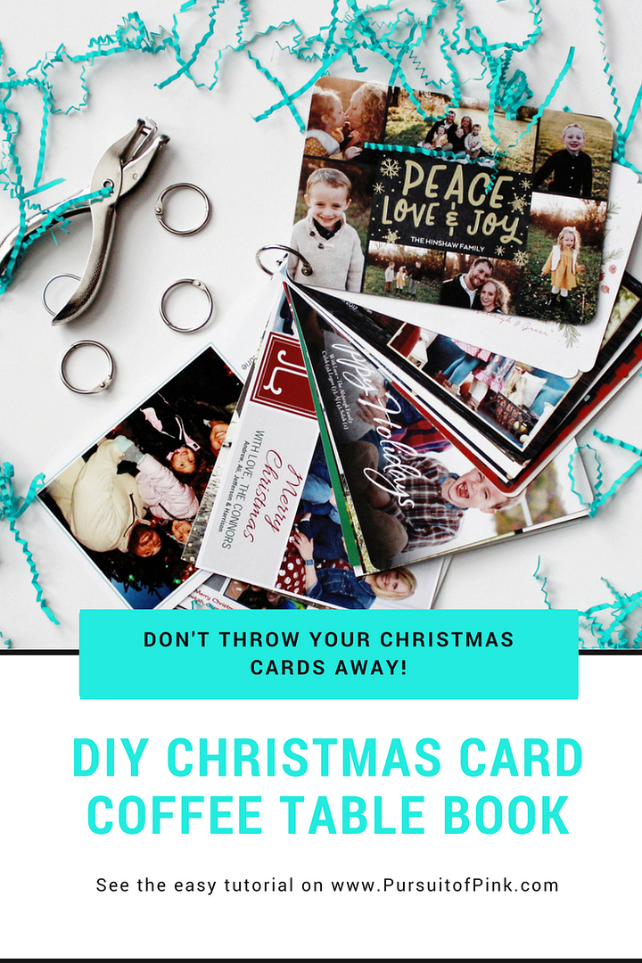 DIY Christmas Card Coffee Table Book Pursuit of Pink